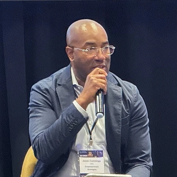 Jason Cummings speaking on a panel at the Illinois State Black Chamber of Commerce 21st Annual Convention.